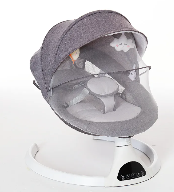 Berceau Électrique Bébé – Balancement Automatique, Mélodies & Moustiquaire