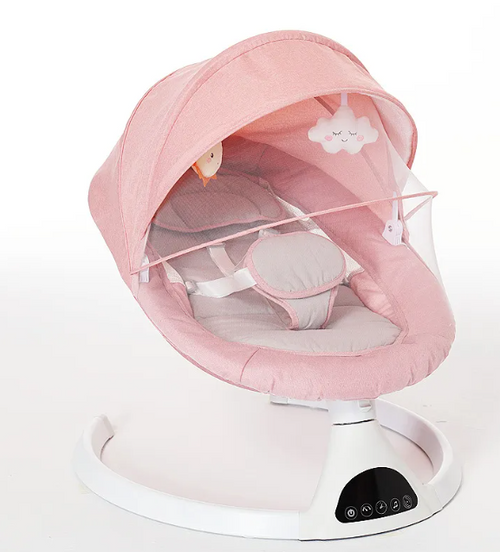 Berceau Électrique Bébé – Balancement Automatique, Mélodies & Moustiquaire